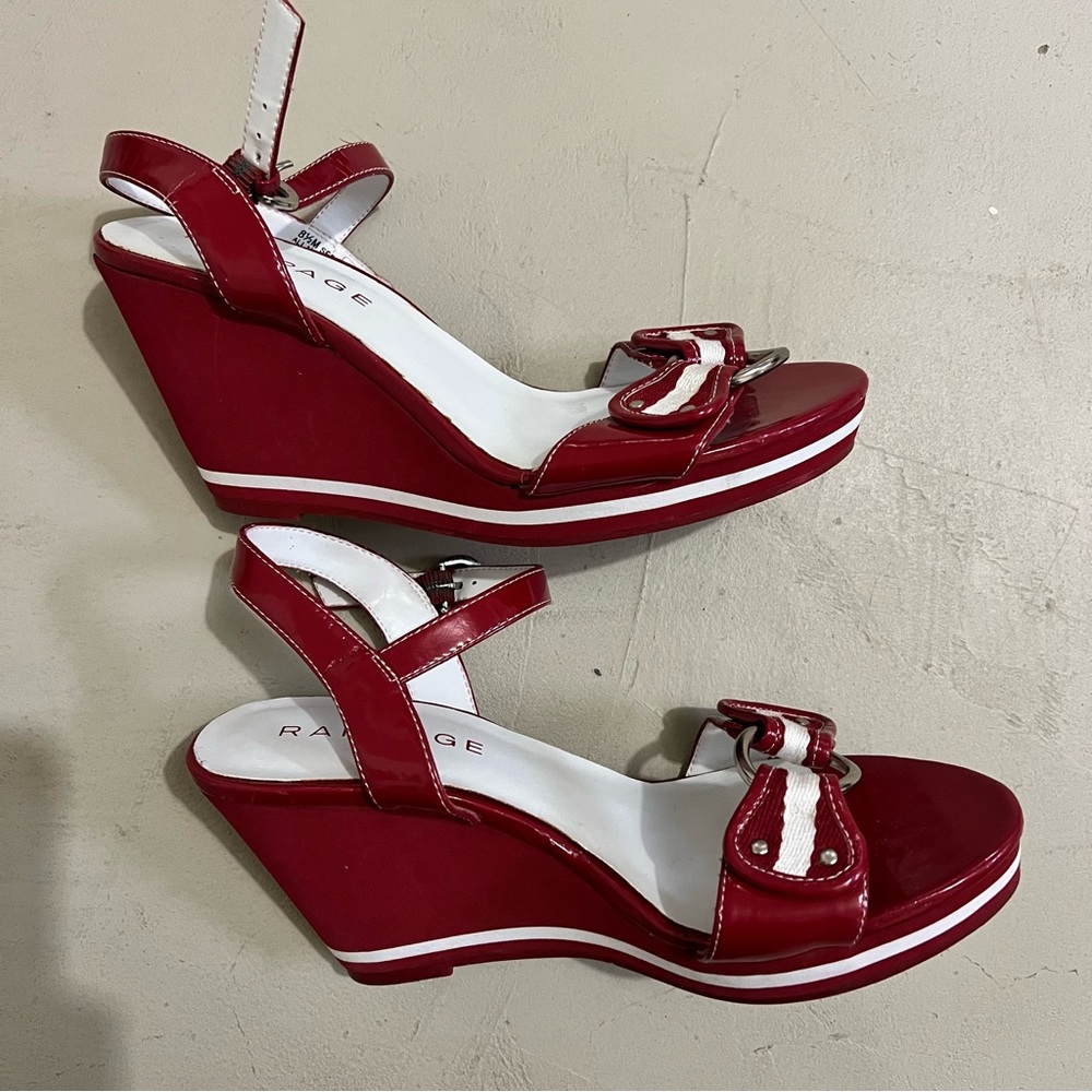 Rampage Women's Burgundy Sandals - Picture 2 of 8